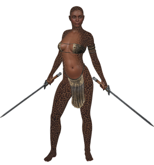 Leopard_ Warrior_3 D_ Render PNG