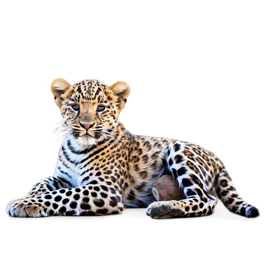 Leopard With Cub Png 06112024 PNG