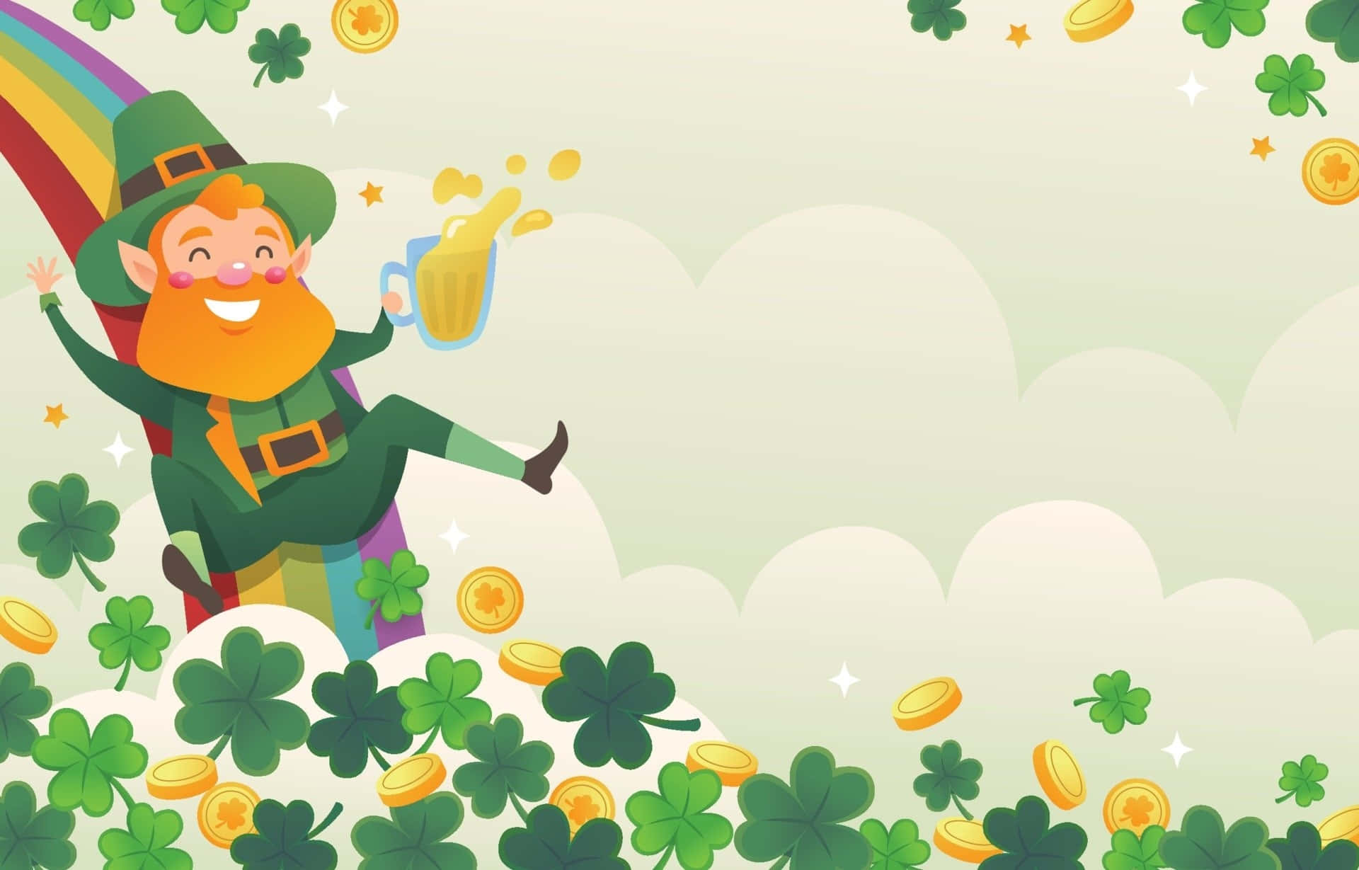 Leprechaun Celebration St Patricks Day Wallpaper
