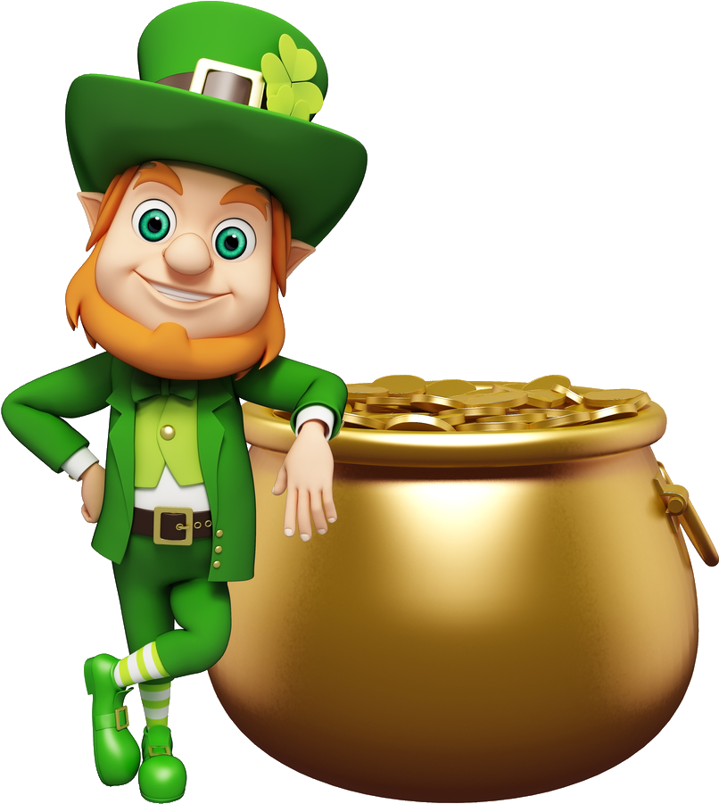 Leprechaunwith Potof Gold PNG