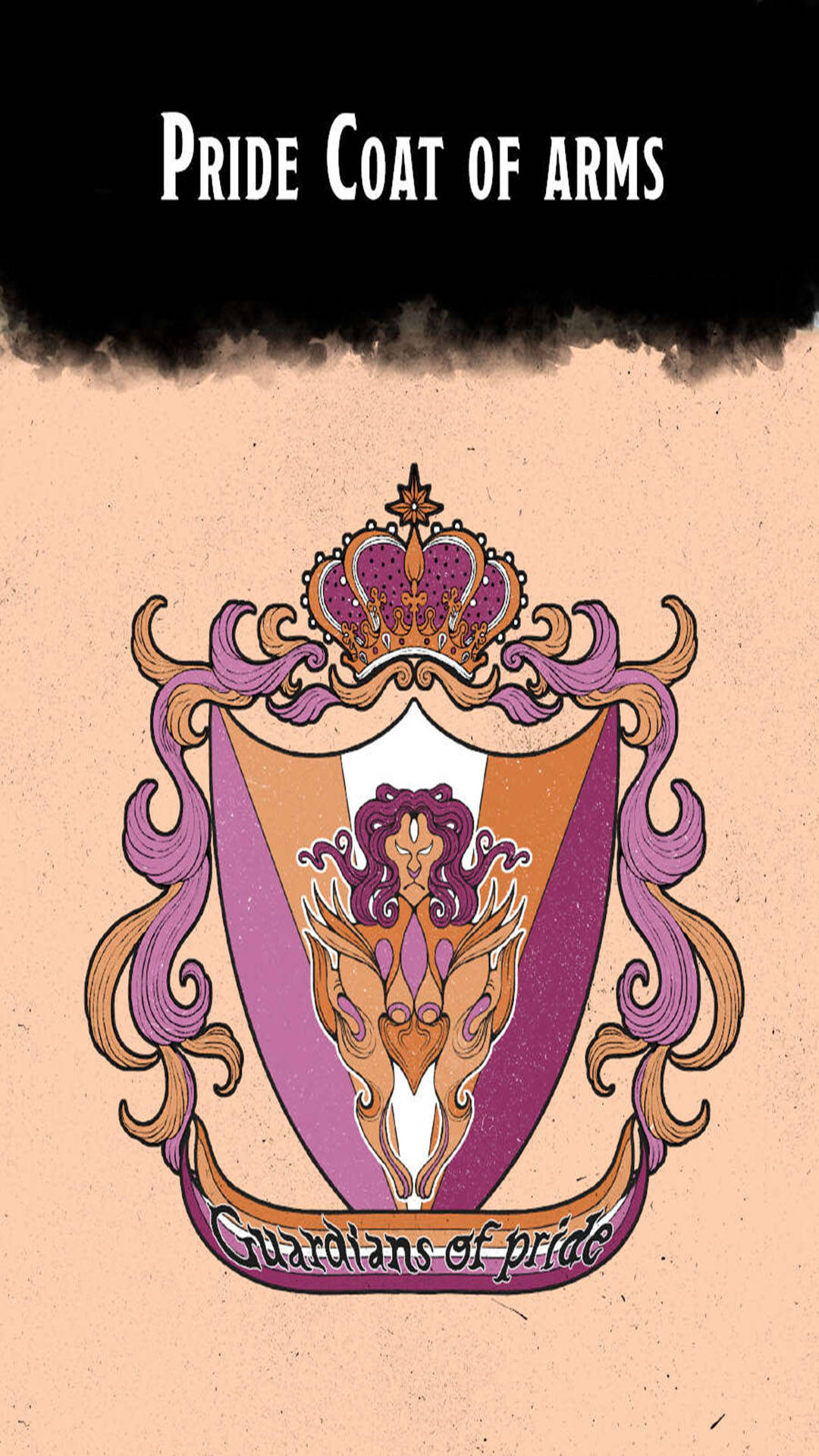 Lesbian Aesthetic Coat Of Arms Background