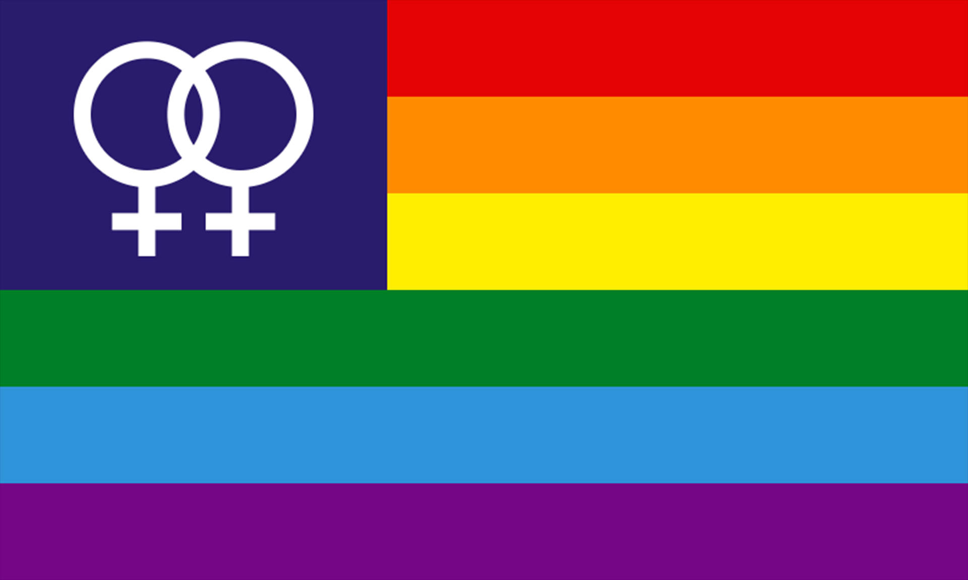Lesbian Aesthetic Double Venus Flag Background