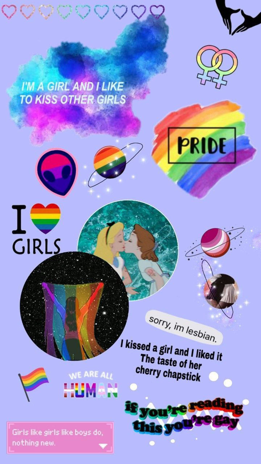 Lesbian Aesthetic Purple Background