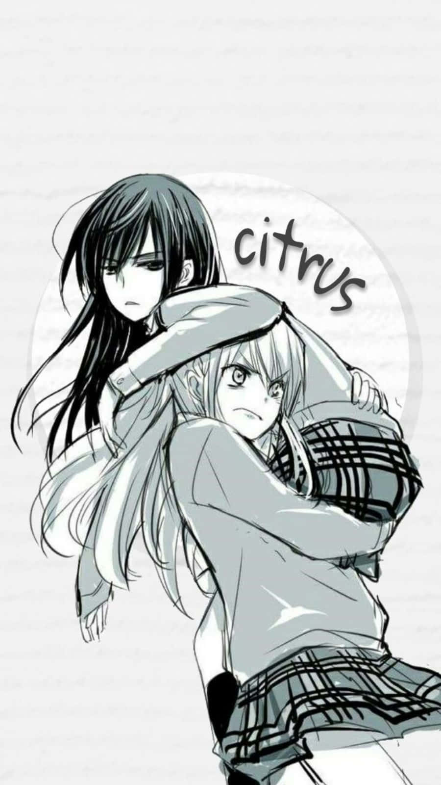 Lesbian Anime School Girl Carry Wallpaper
