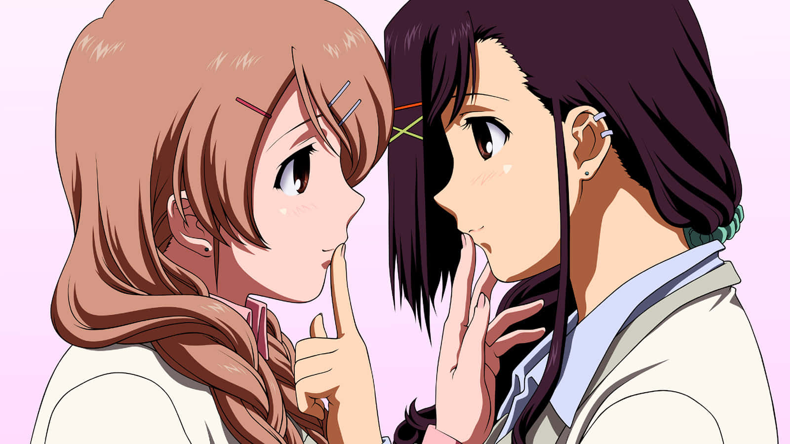 Lesbisk Anime 1600 X 900 Wallpaper