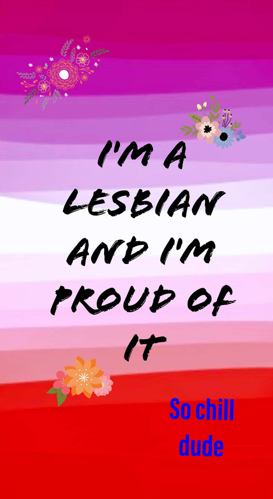 Lesbian Color Proud Quote Wallpaper