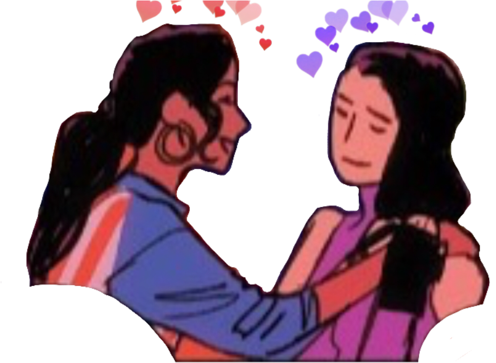 Lesbian Couple Cartoon Love PNG