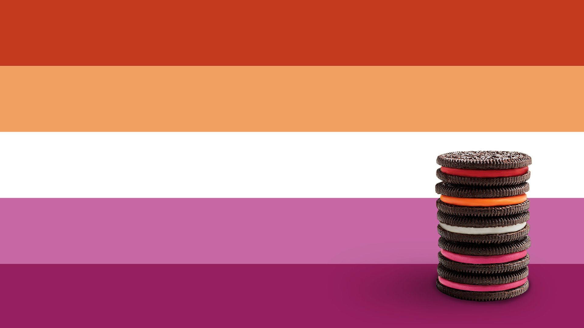 Lesbian Flag Cookies Wallpaper