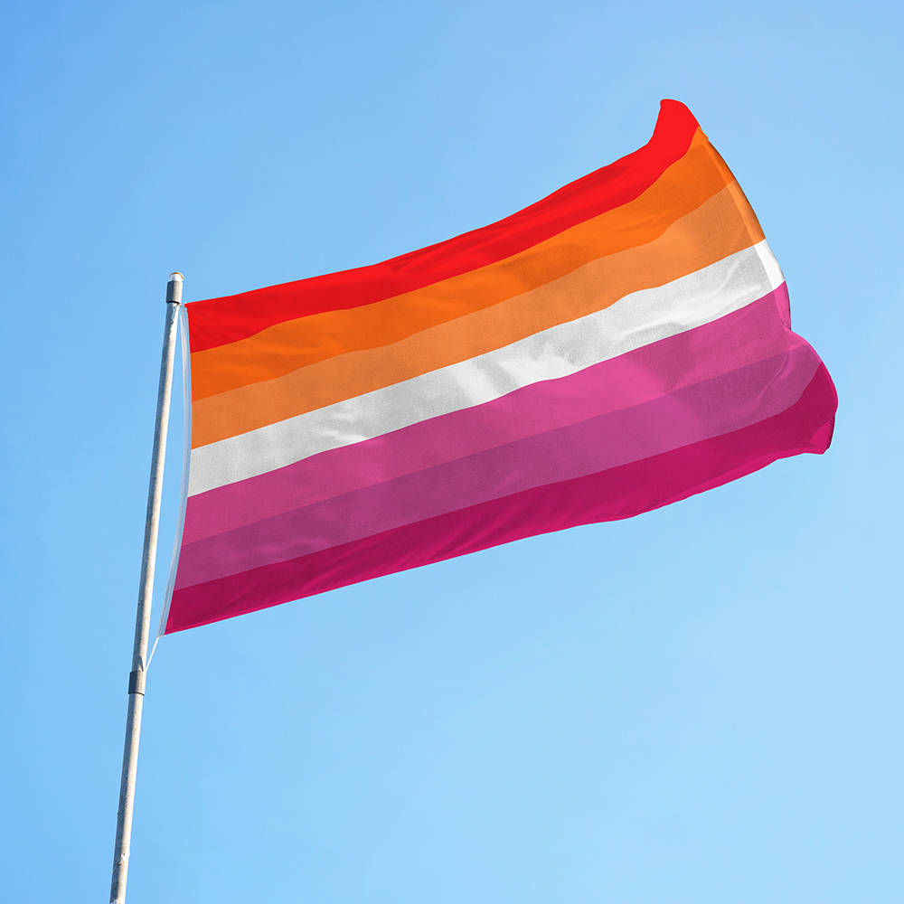 Lesbian Flag In The Sky Wallpaper