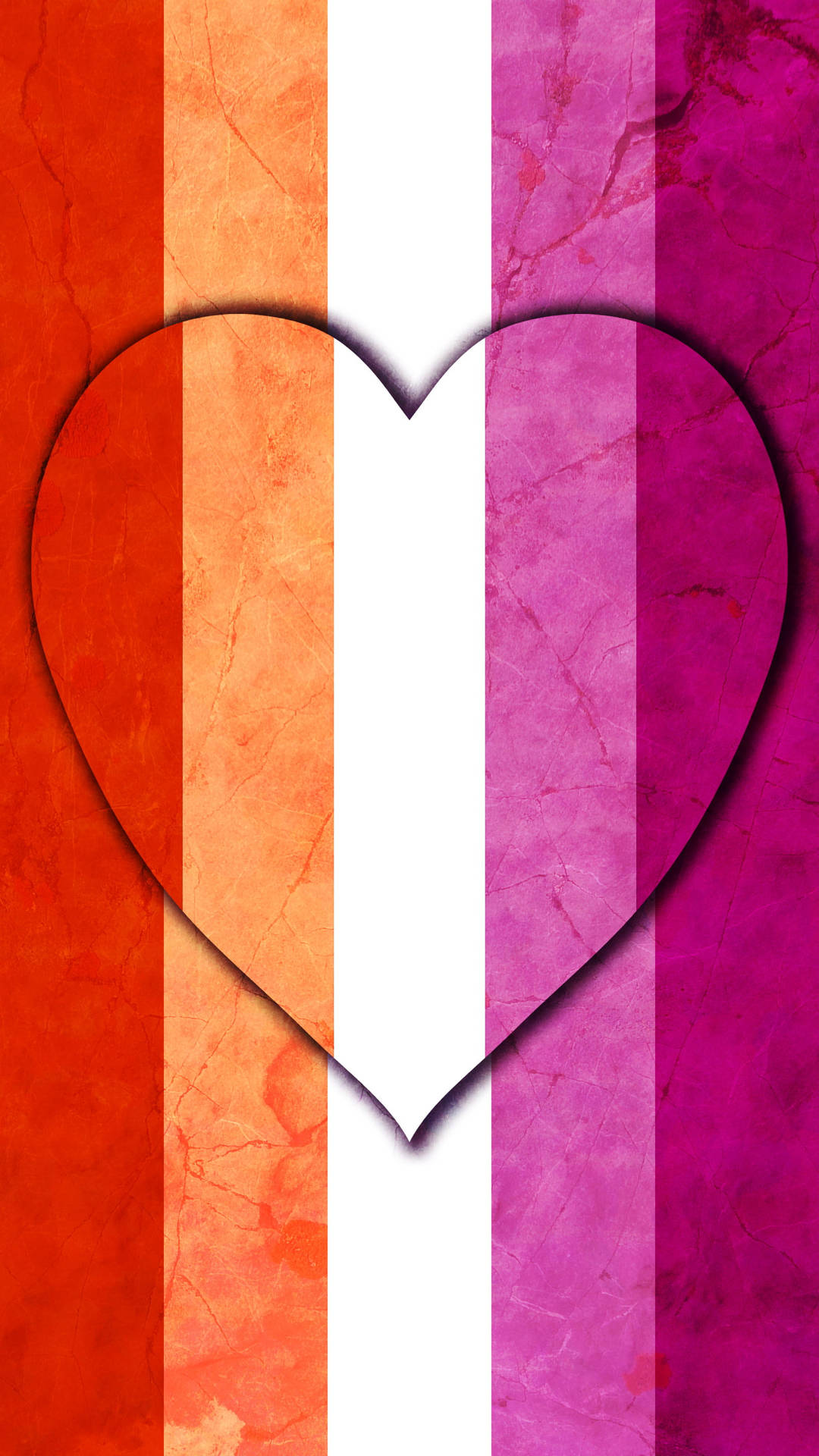 Lesbian Flag With A Heart Wallpaper