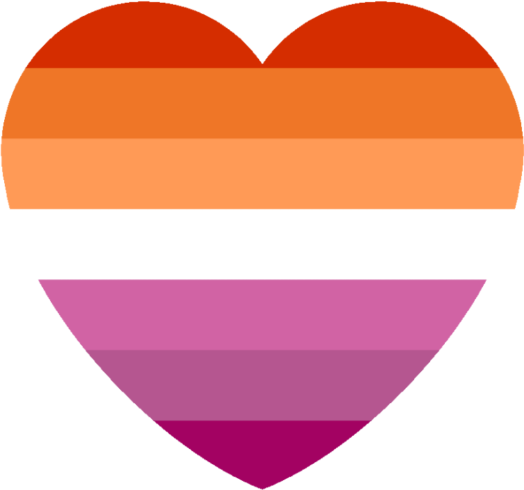 Lesbian Pride Heart PNG