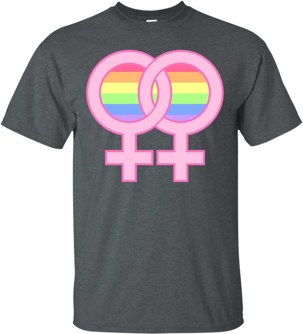 Lesbian Pride Interlocked Symbols Shirt PNG