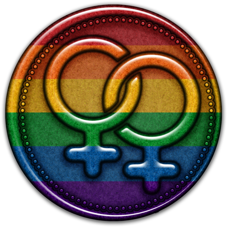 Lesbian Pride Interlocking Symbols PNG