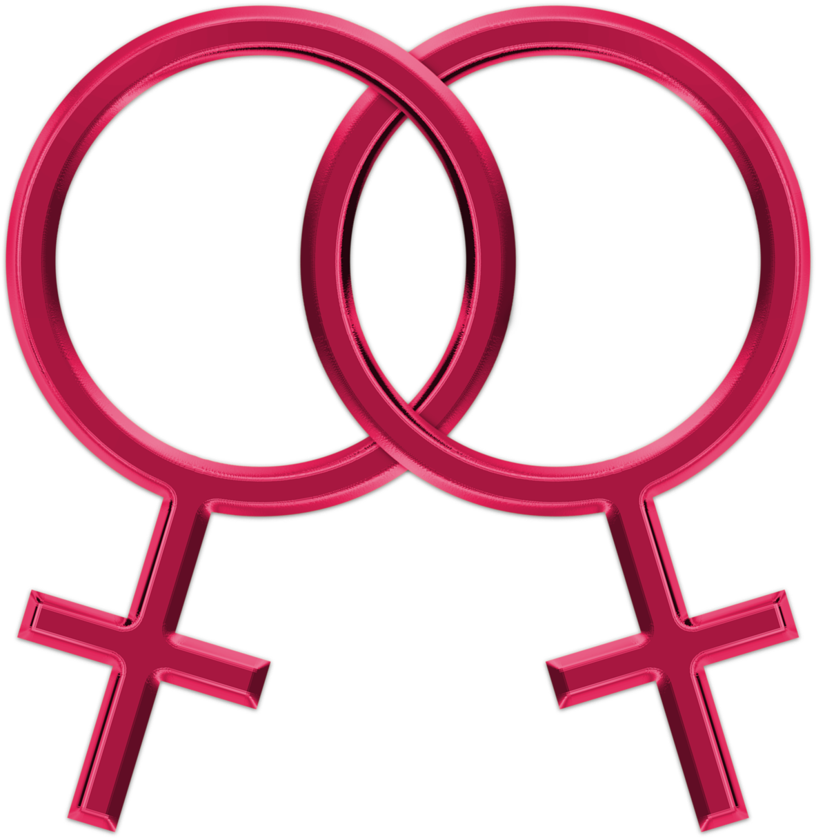 Lesbian Symbol Interlocking Female Signs PNG