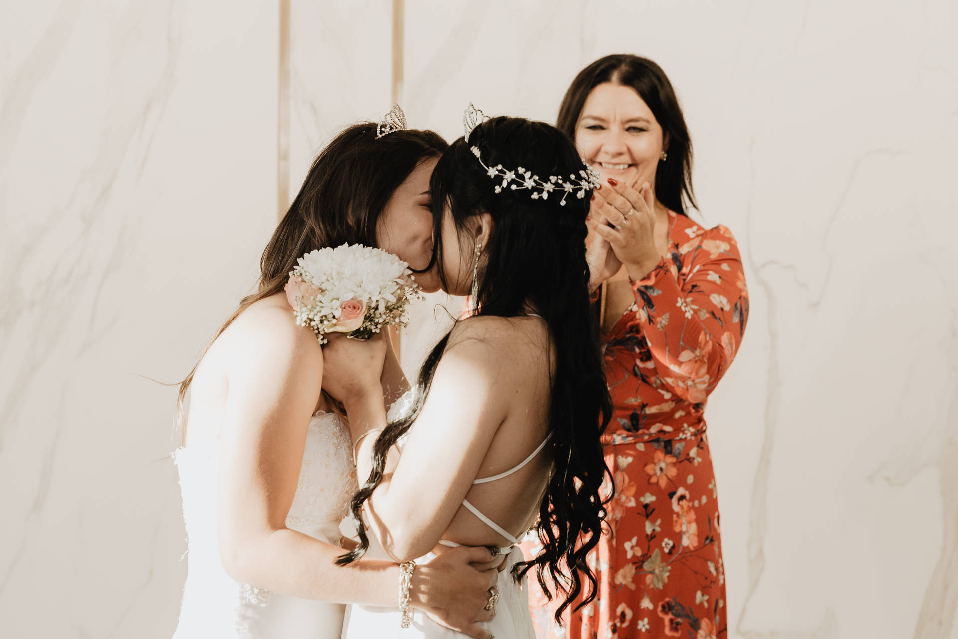 Lesbian Wedding Kiss