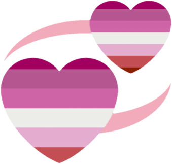 Lesbian_ Pride_ Hearts_ Graphic PNG