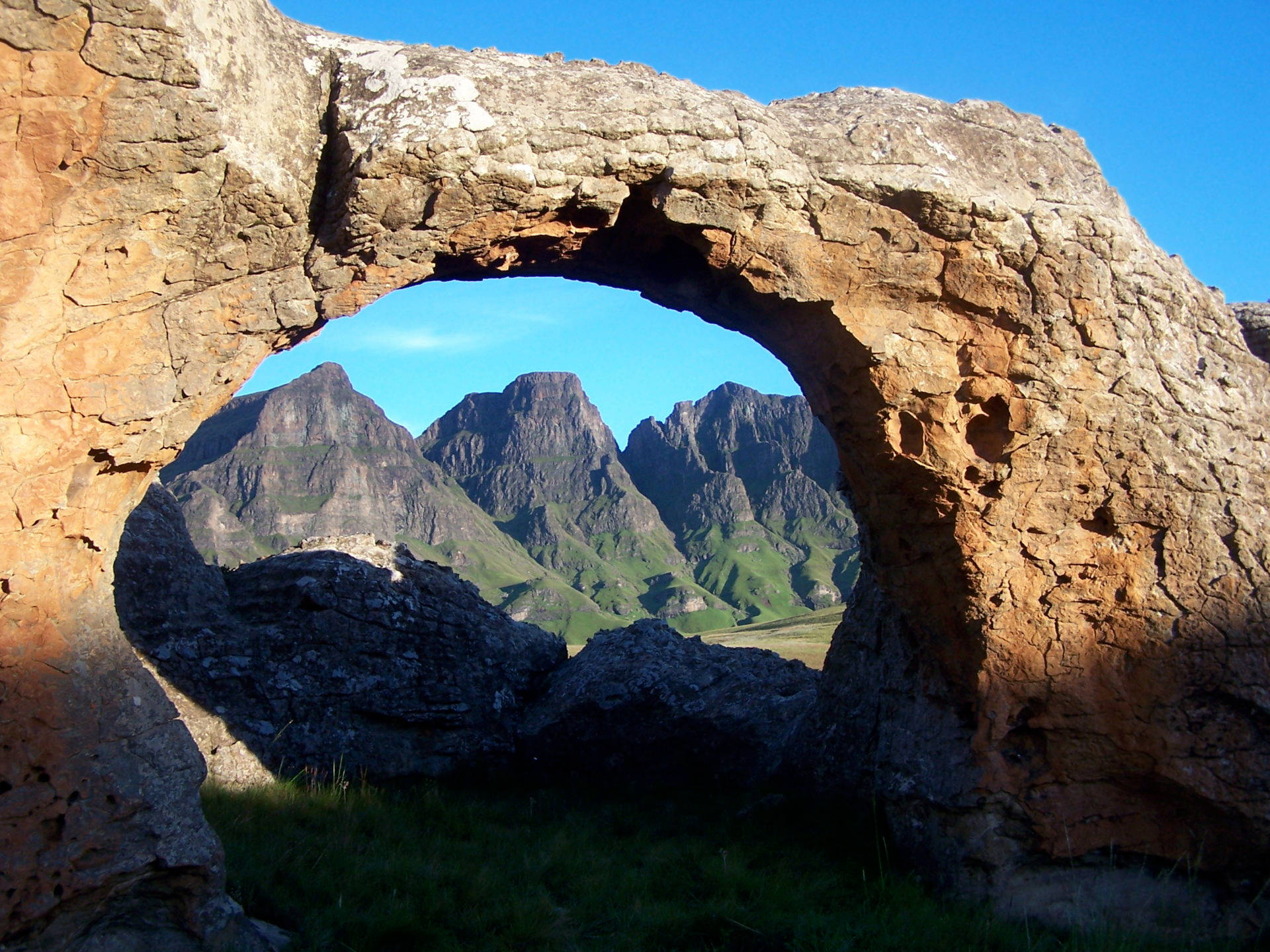 Download Lesotho Rocky Natural Arch Wallpaper
