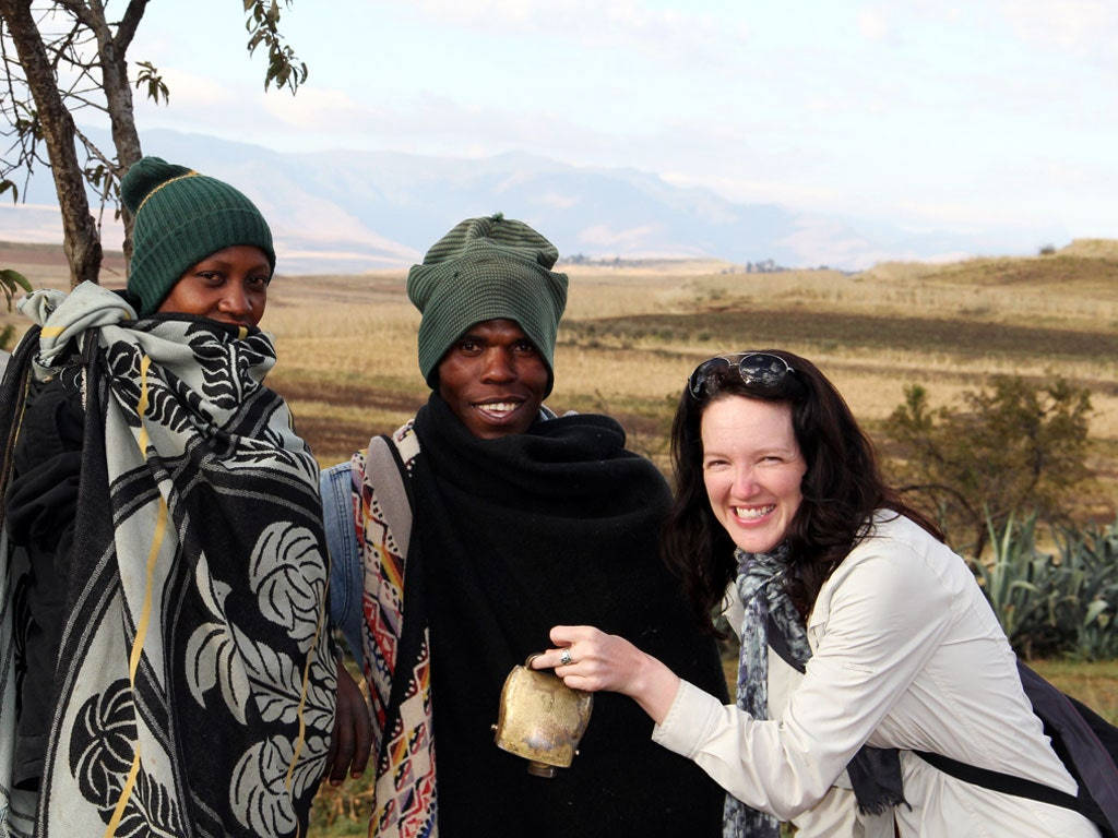 Lesothotourist: Lächelnde Einheimische. Wallpaper