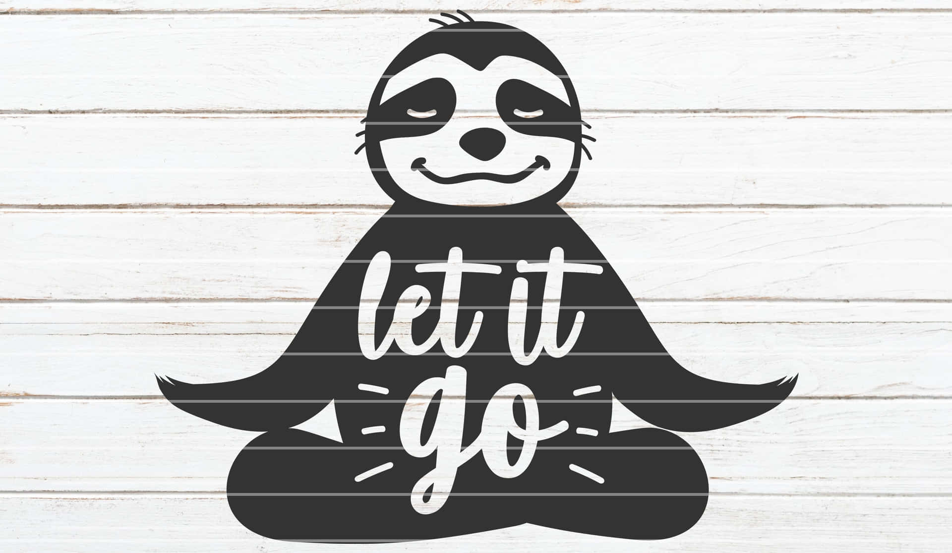 Let It Go Sloth Wallpaper