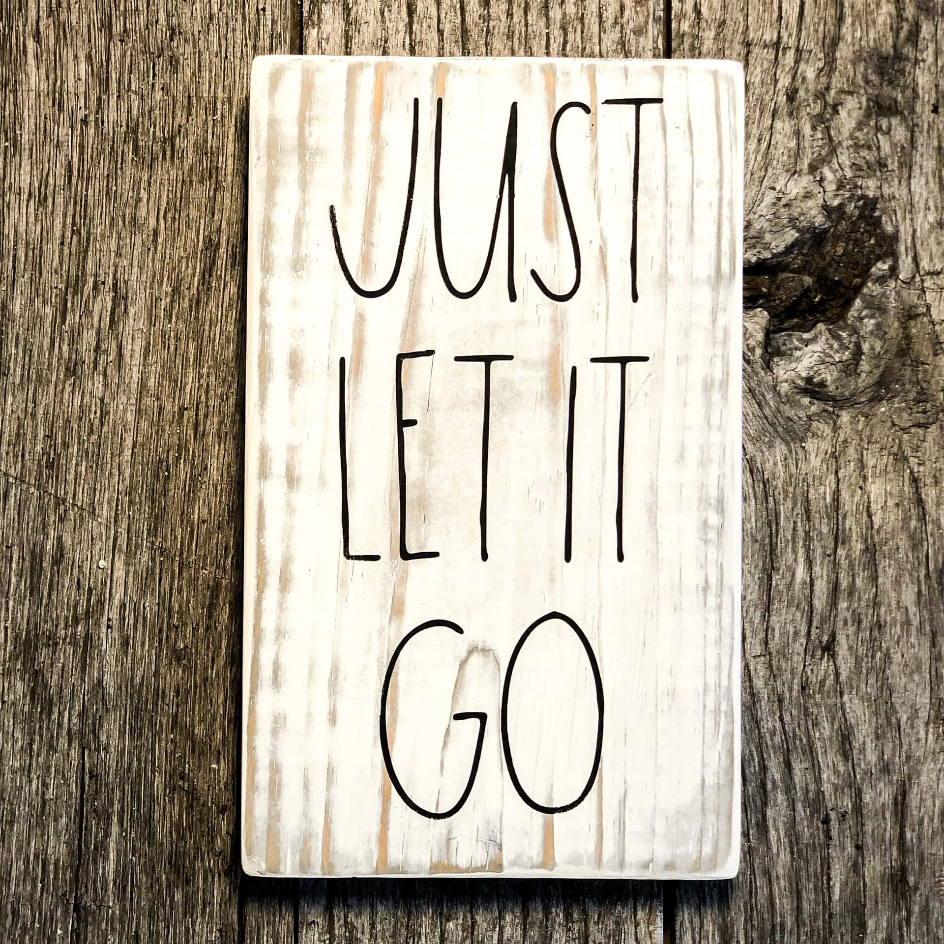 Let It Go Wooden Wallpaper