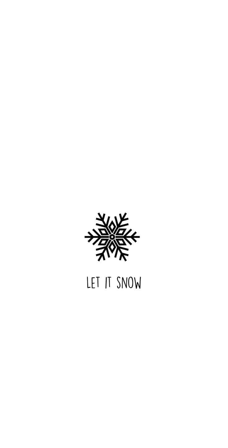 Let It Snow Snowflake Design Wallpaper