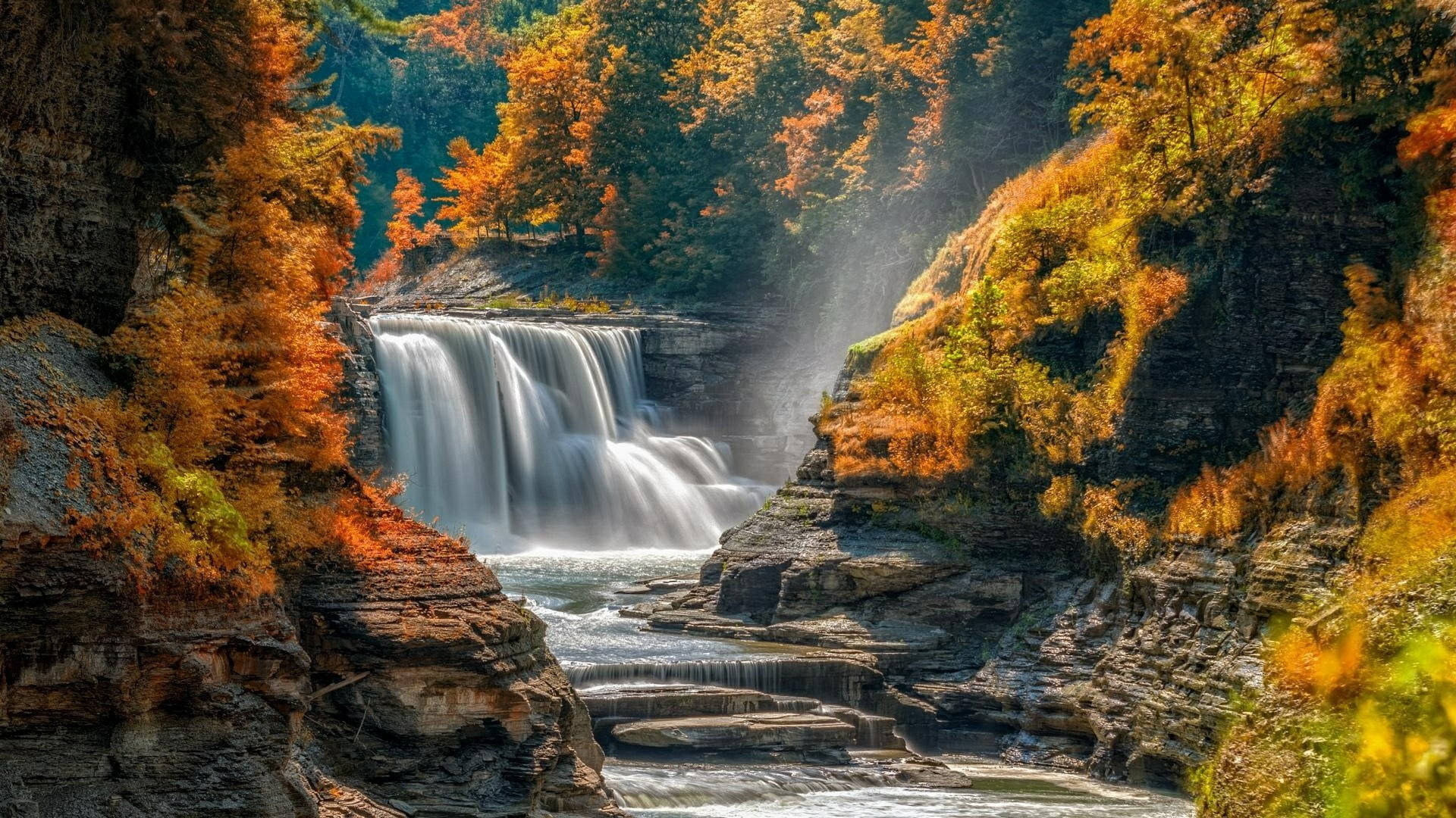 Scenic Beauty of Letchworth State Park, New York Wallpaper