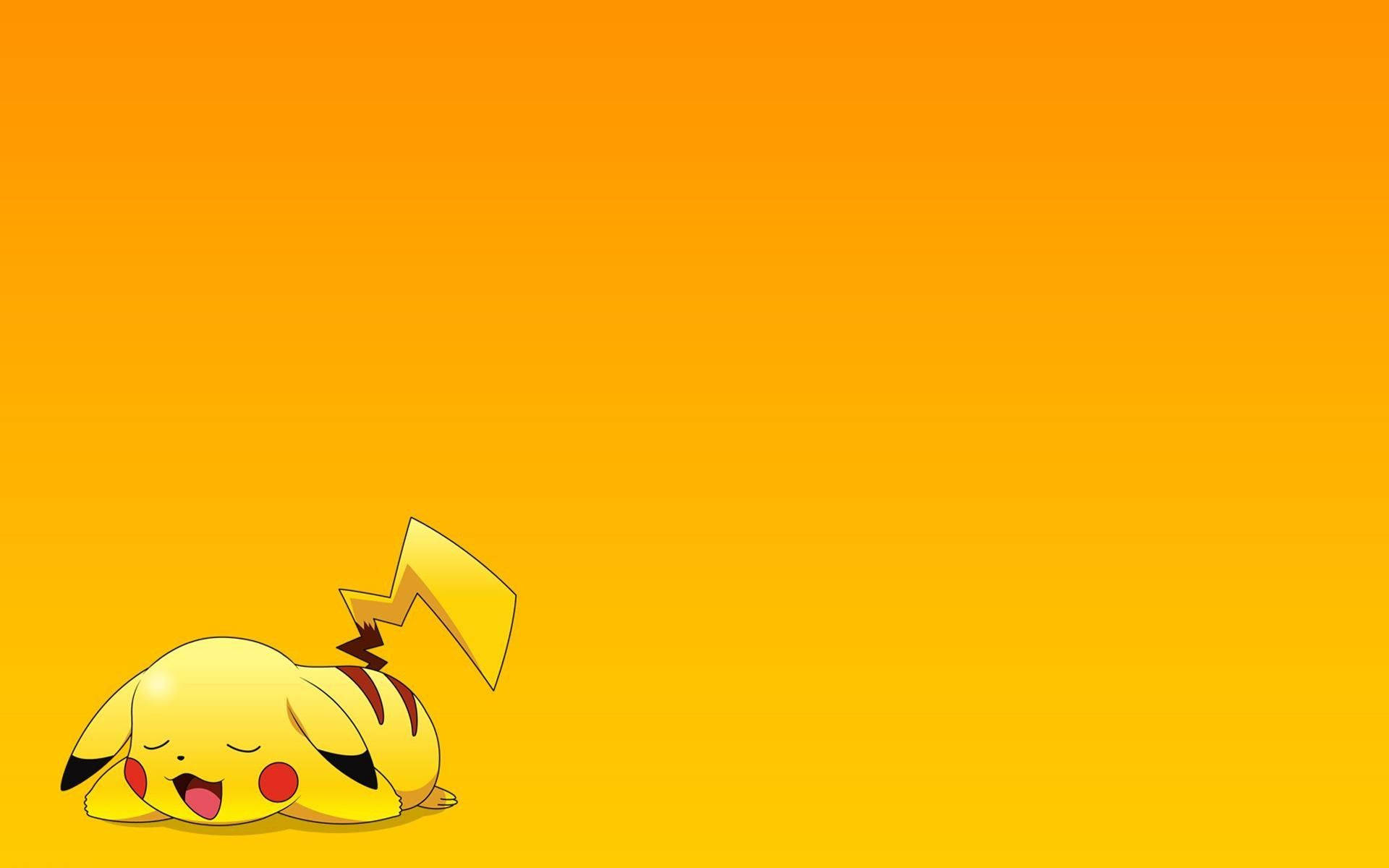 Lethargic Yawning Pikachu Wallpaper