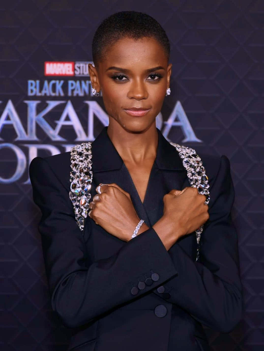 Download Letitia Wright Black Panther Premiere Wallpaper | Wallpapers.com