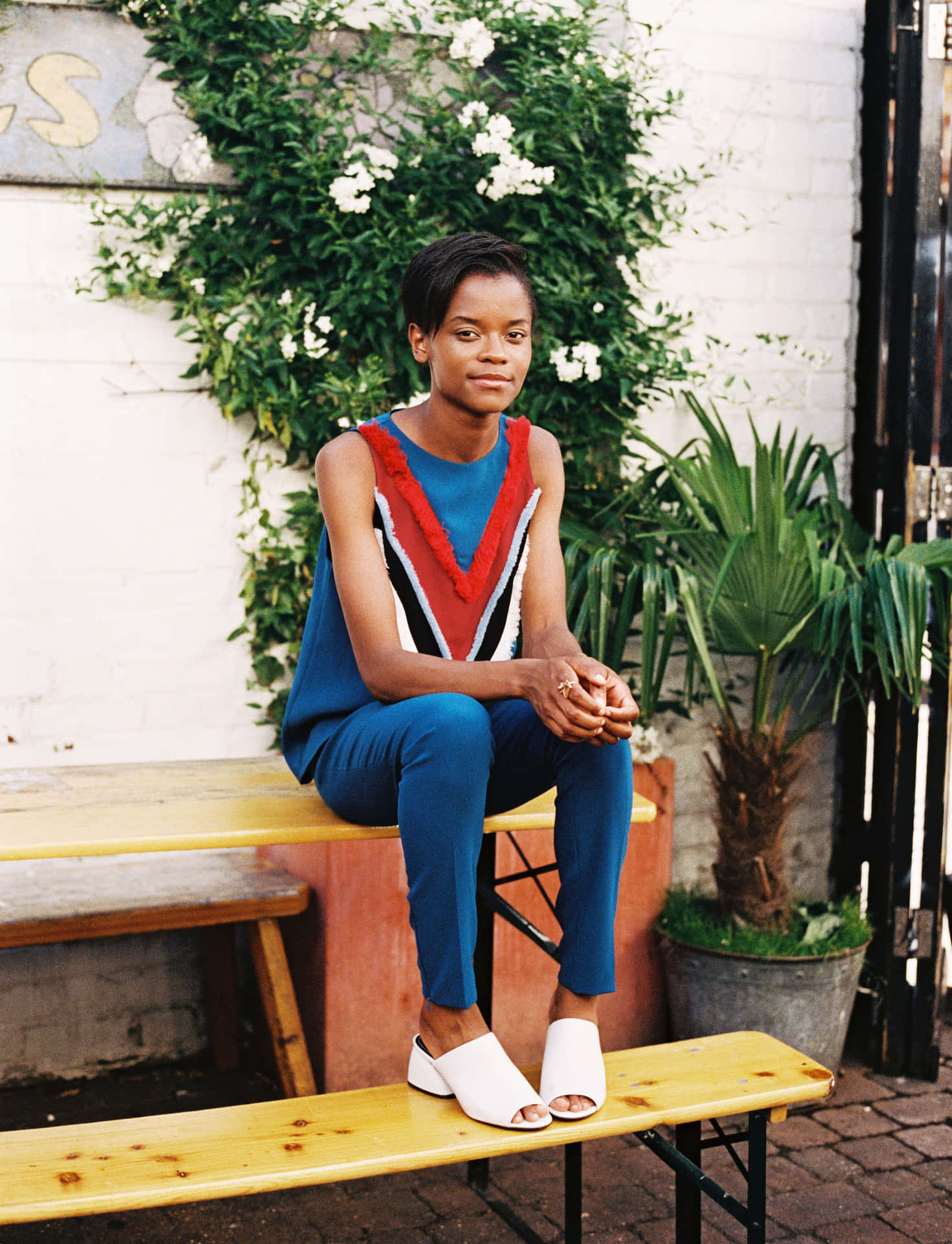 Letitia Wright Casual Outdoor Portrait Wallpaper