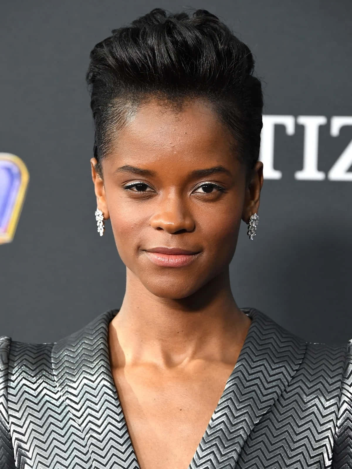 Letitia Wright Elegant Portraitat Event Wallpaper