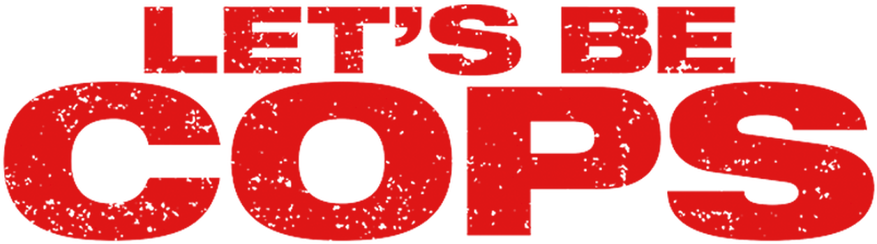 Lets Be Cops Red Text Logo PNG