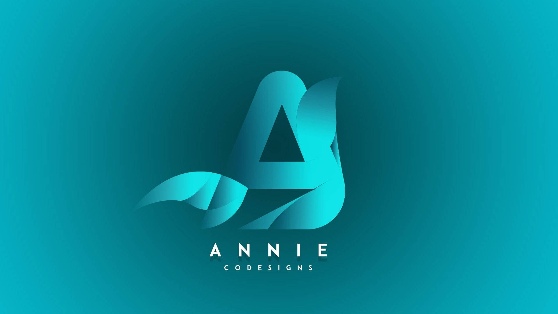 Letter A Logo In Light Blue Background