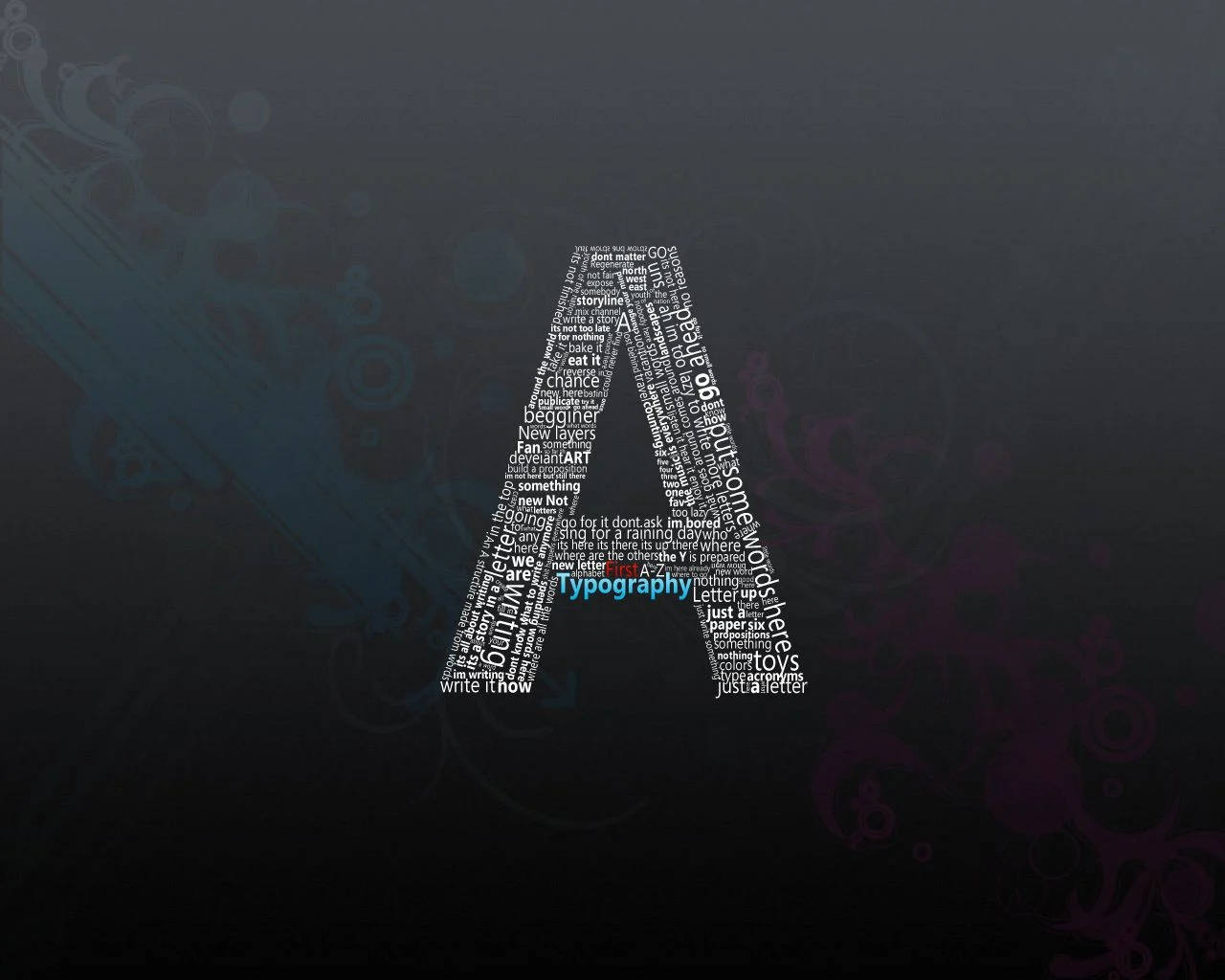 Letter A Typography Wallpaper