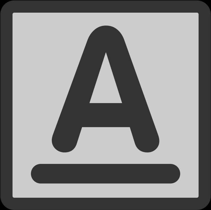 Letter A Underlined Icon PNG