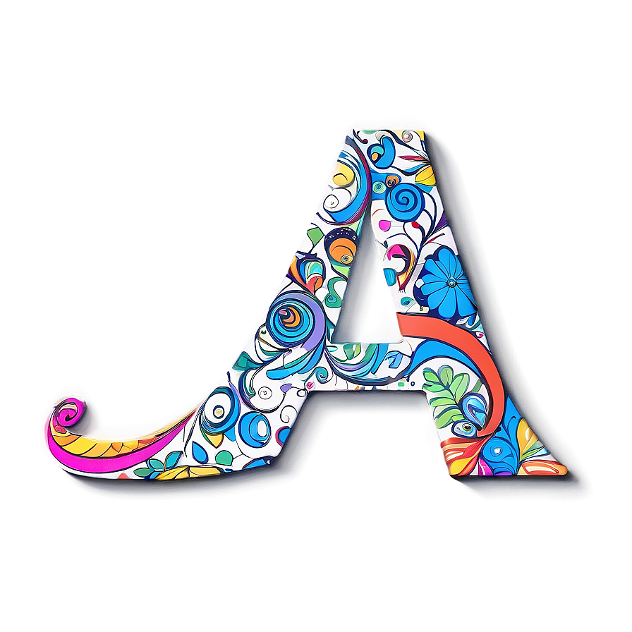 Download Letter A With Doodle Patterns Png 31 | Wallpapers.com