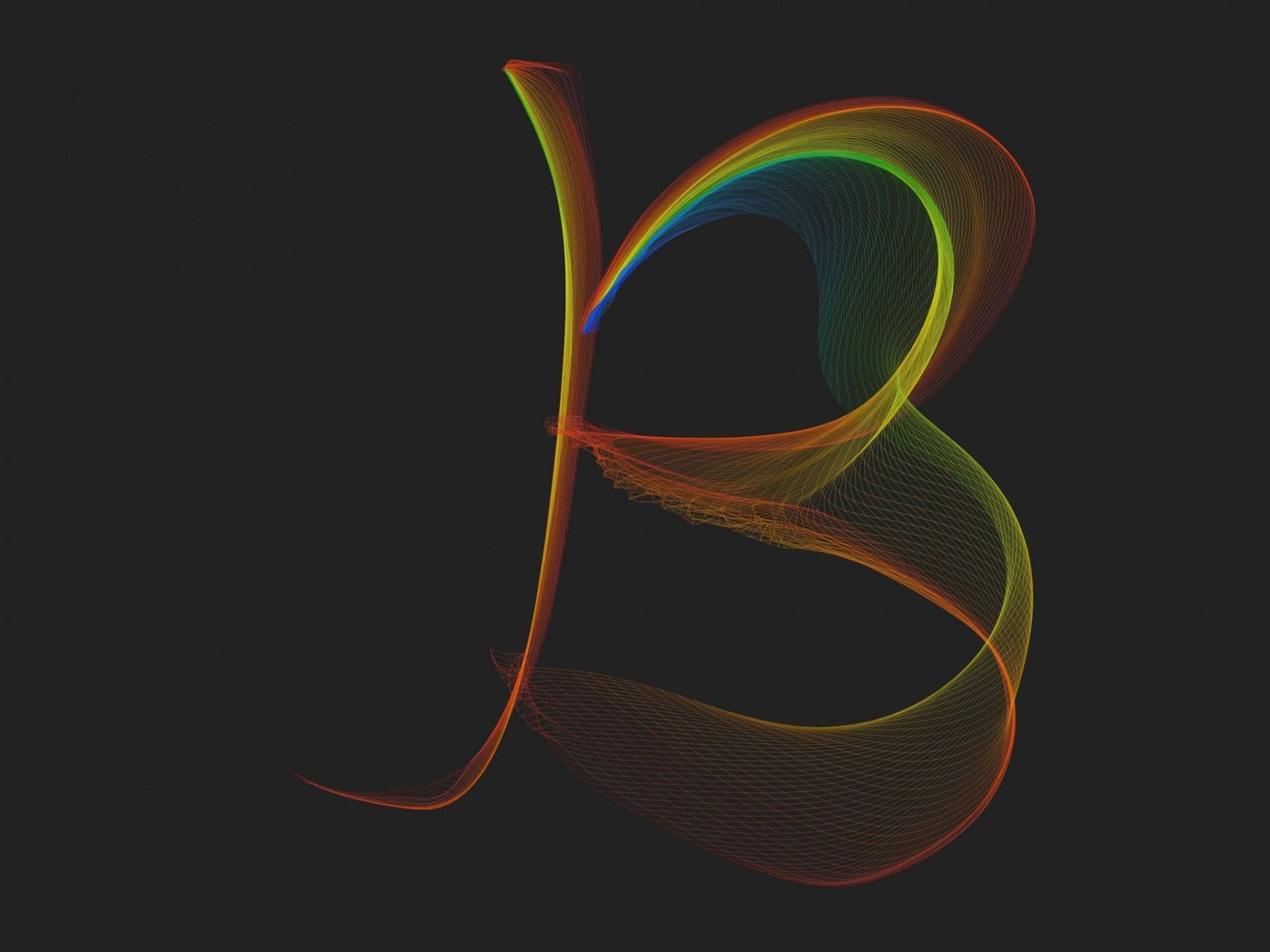Letter B Abstract Lines Wallpaper