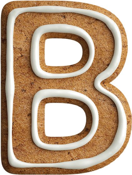 Letter B Cookie Design PNG