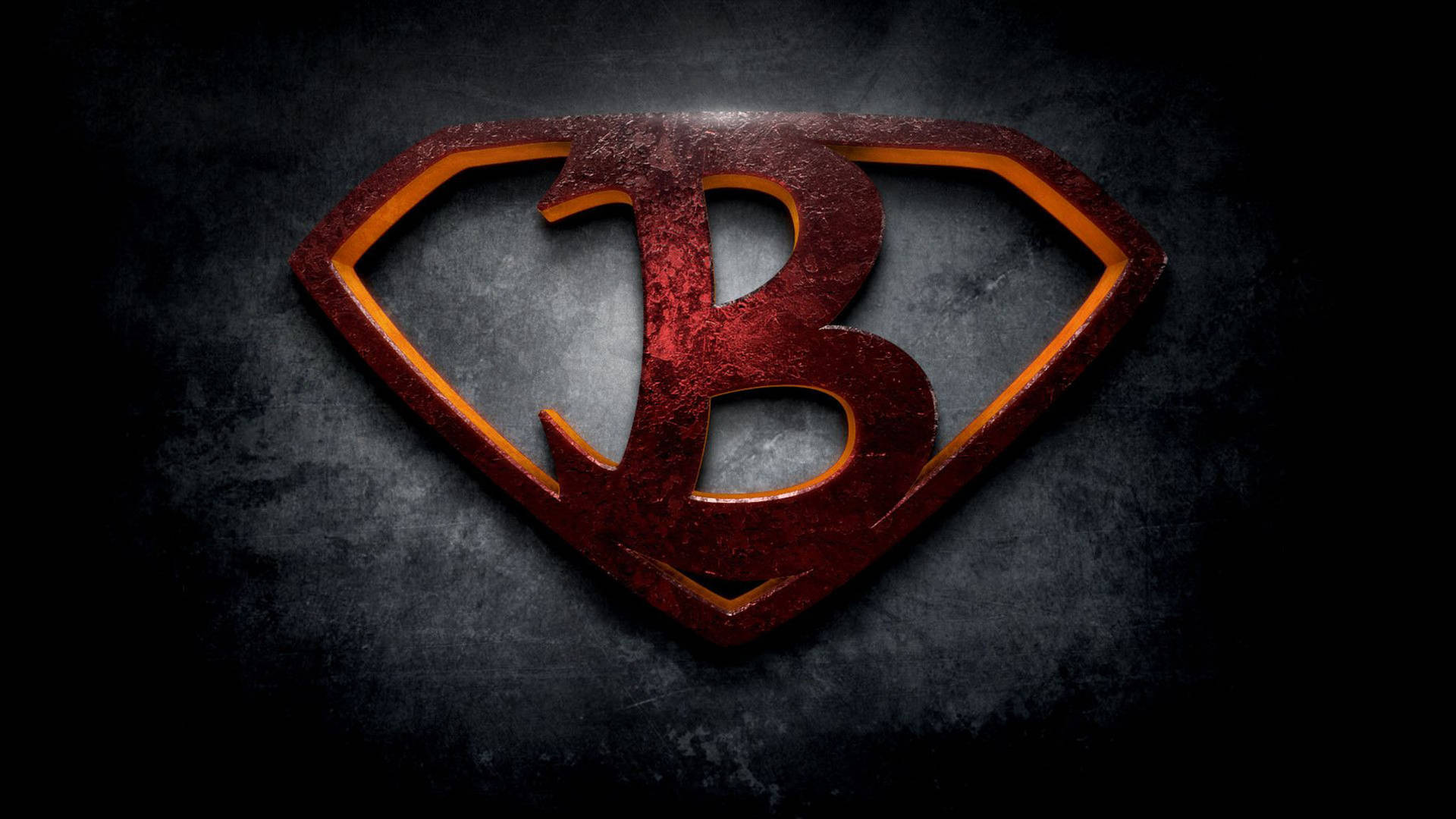 Letter B Red Steel Logo