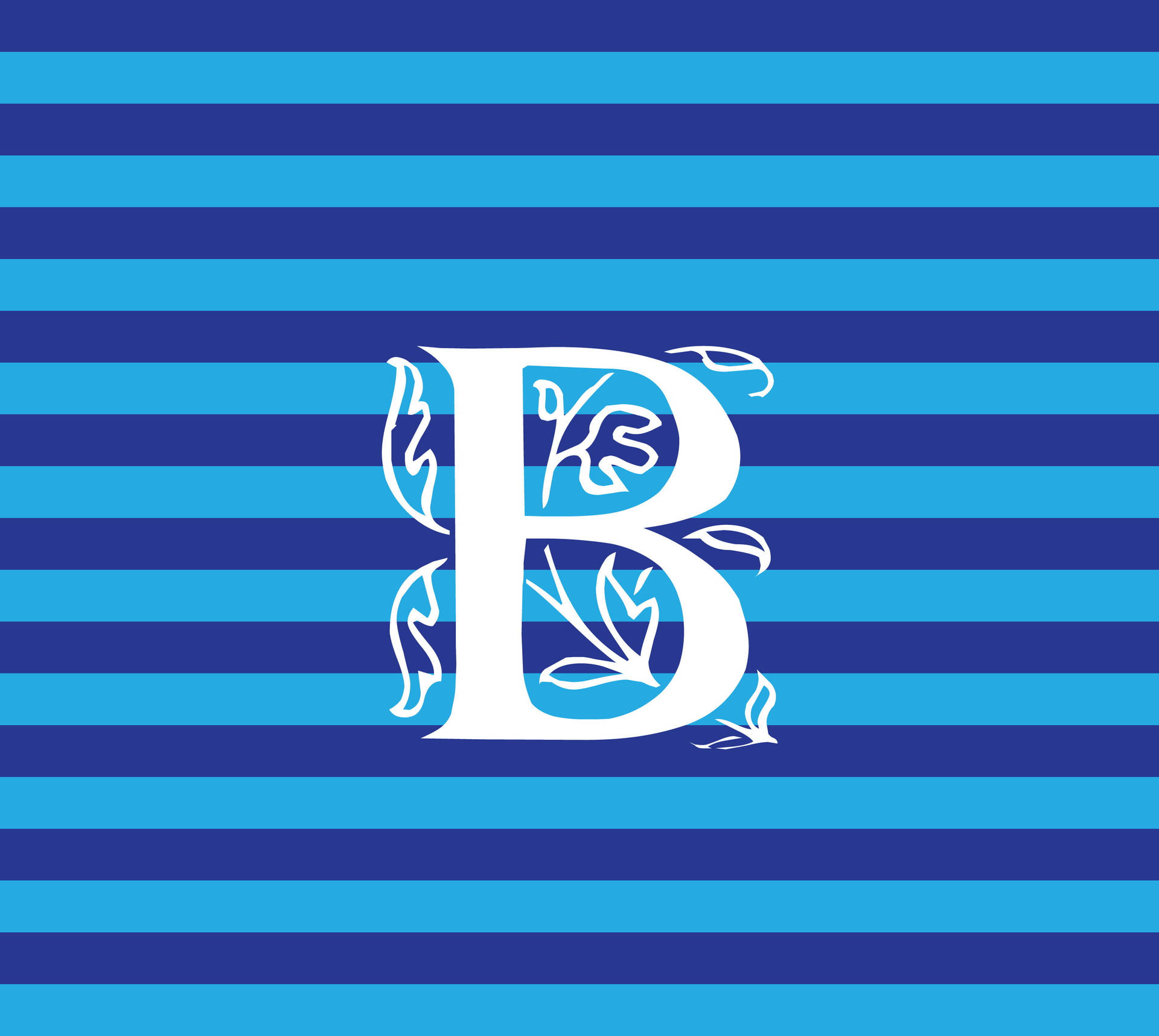 Letter B Stripe Design Wallpaper