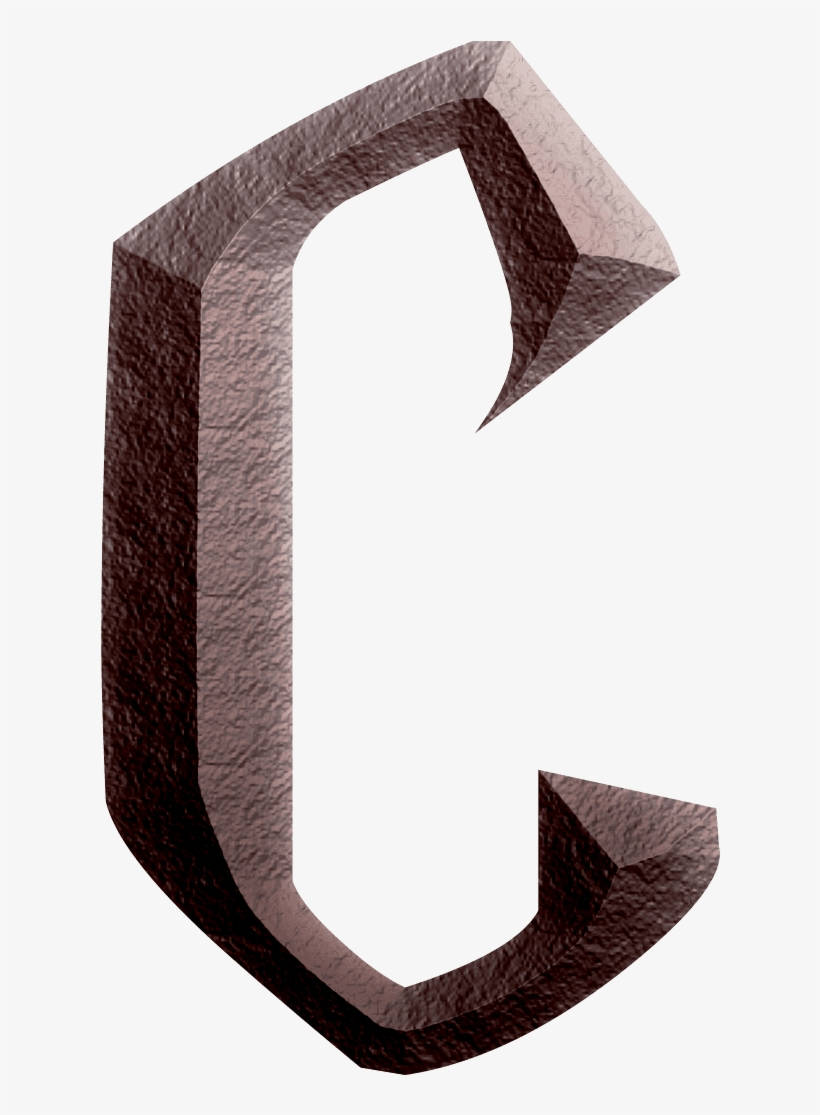 Letter C Metal Texture
