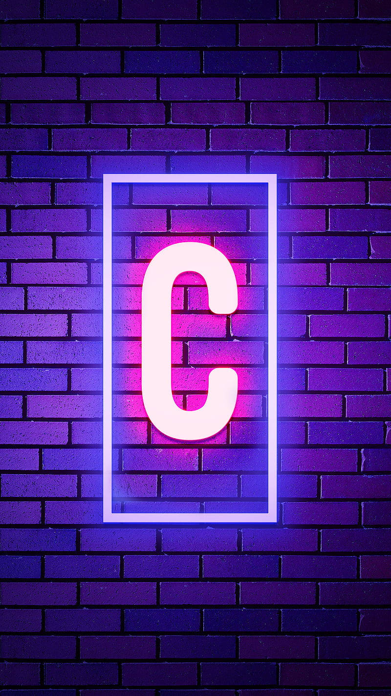 Letter C Neon Light