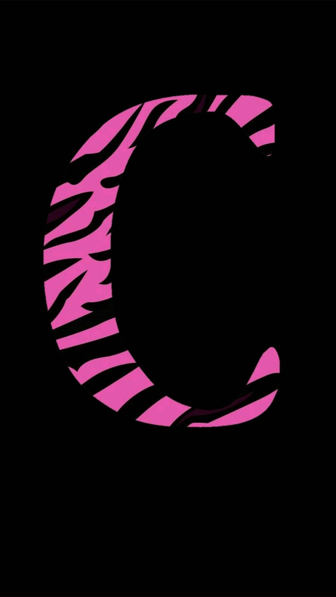 Letter C With Zebra Pattern