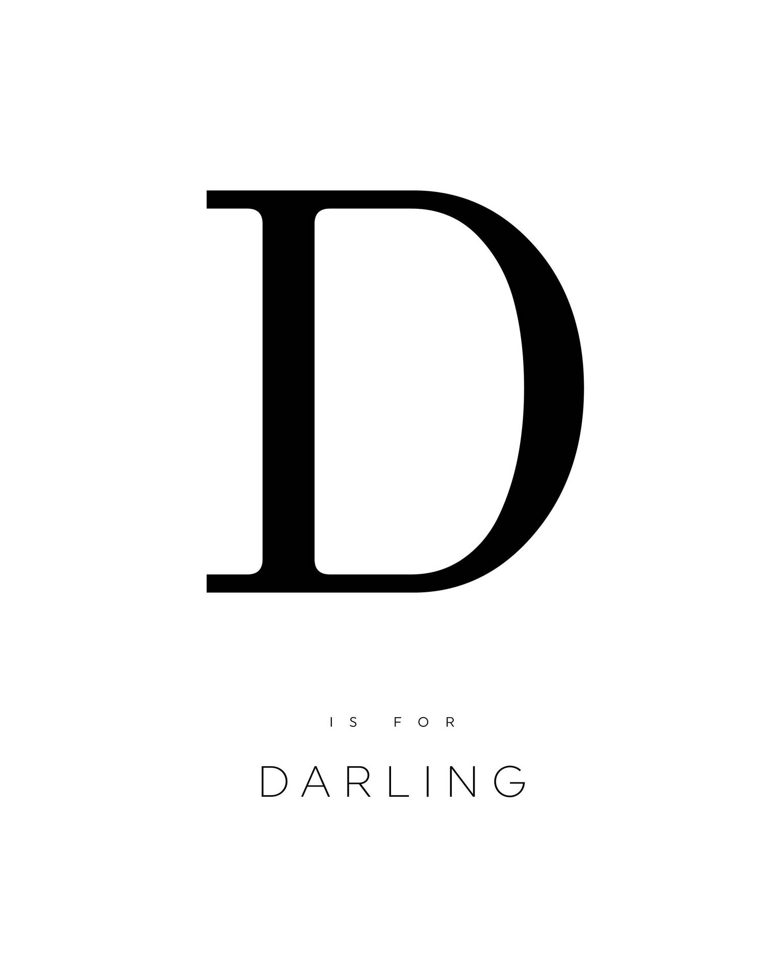 Letter D For Darling Wallpaper