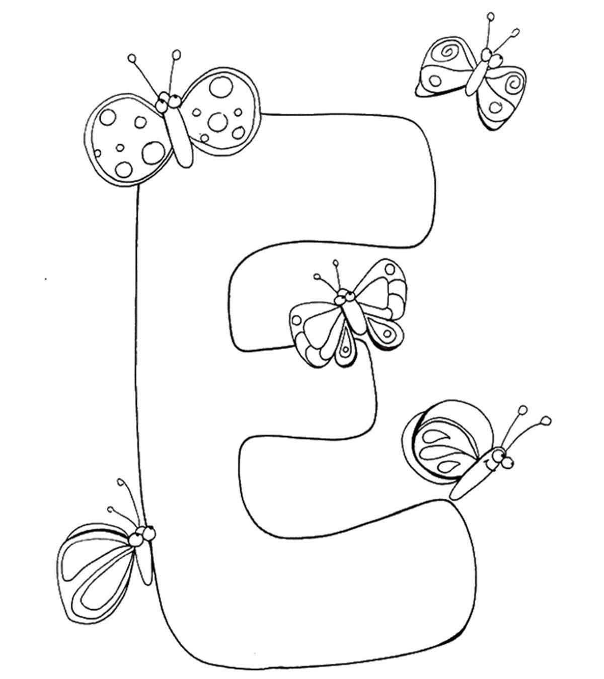 Letter E And Butterfly Pencil Art Wallpaper