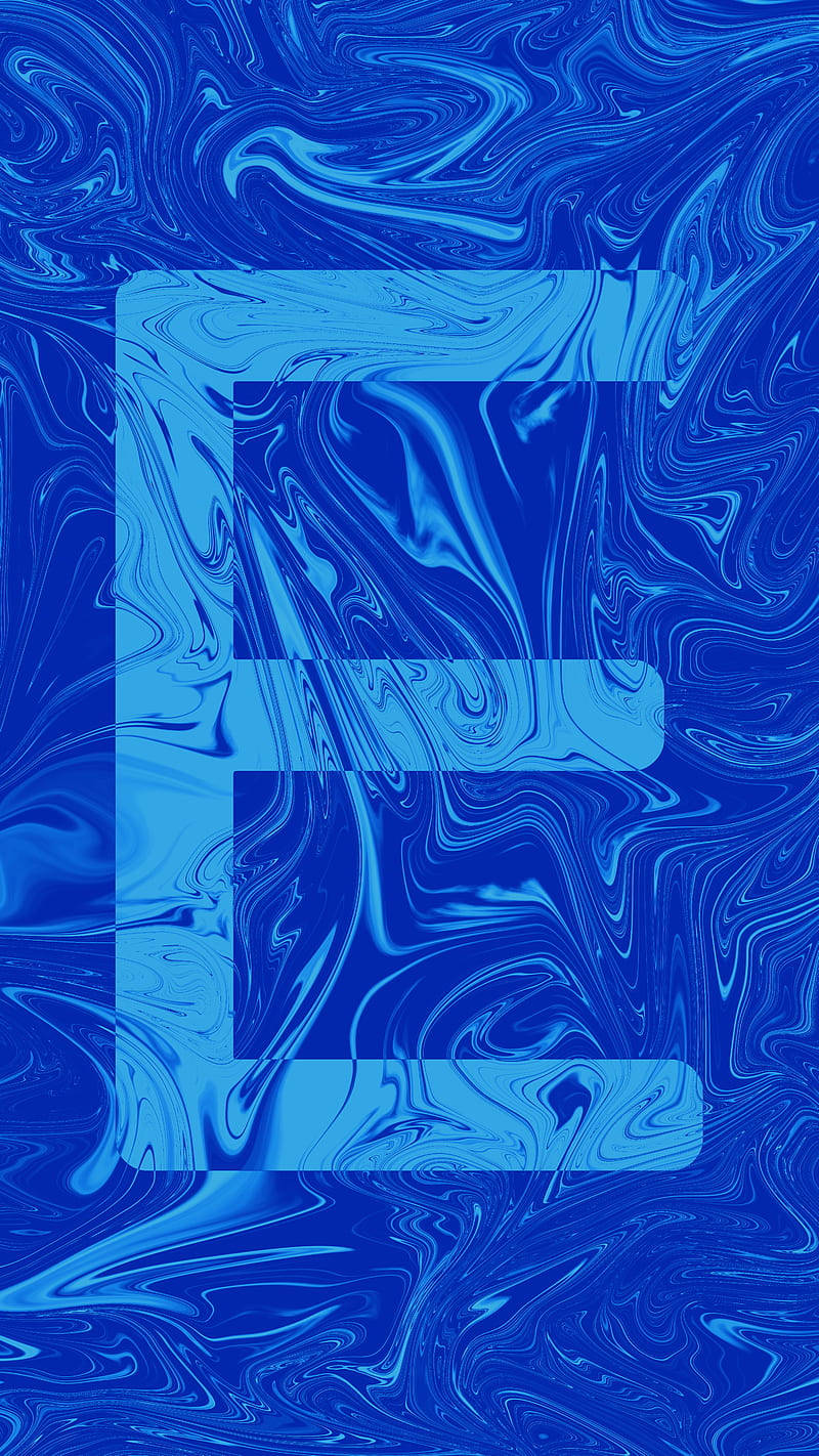 Letter E Blue Marble Wallpaper