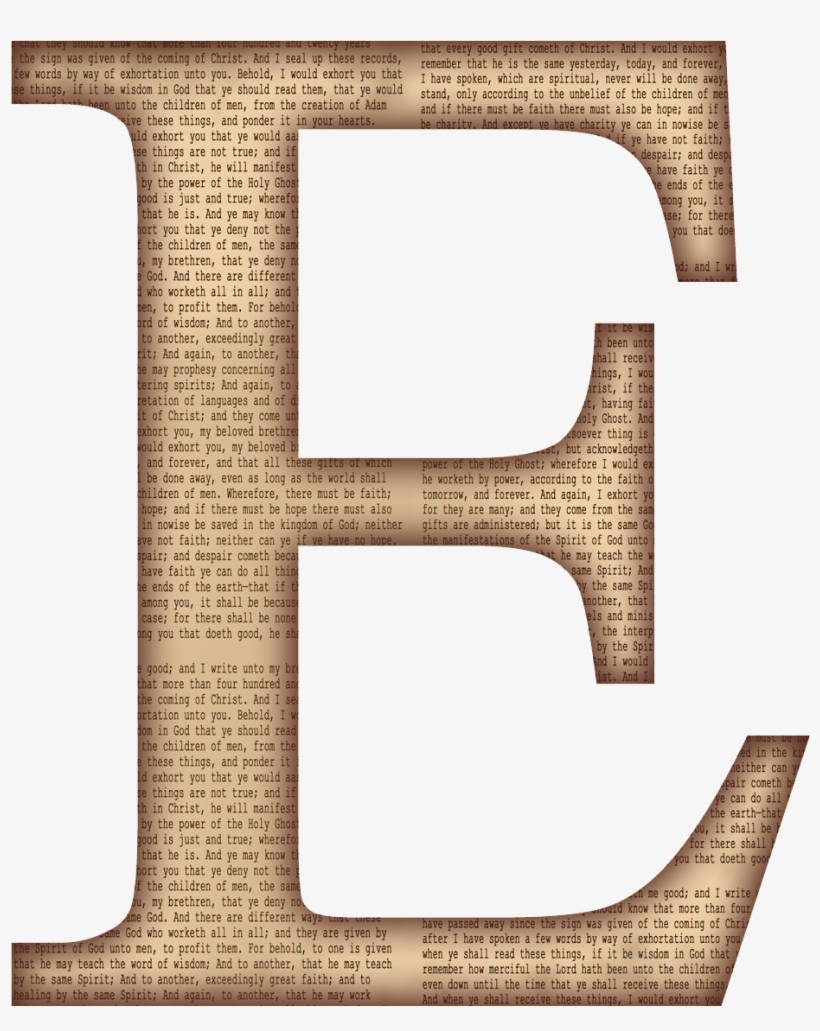 Letter E Book Page Wallpaper