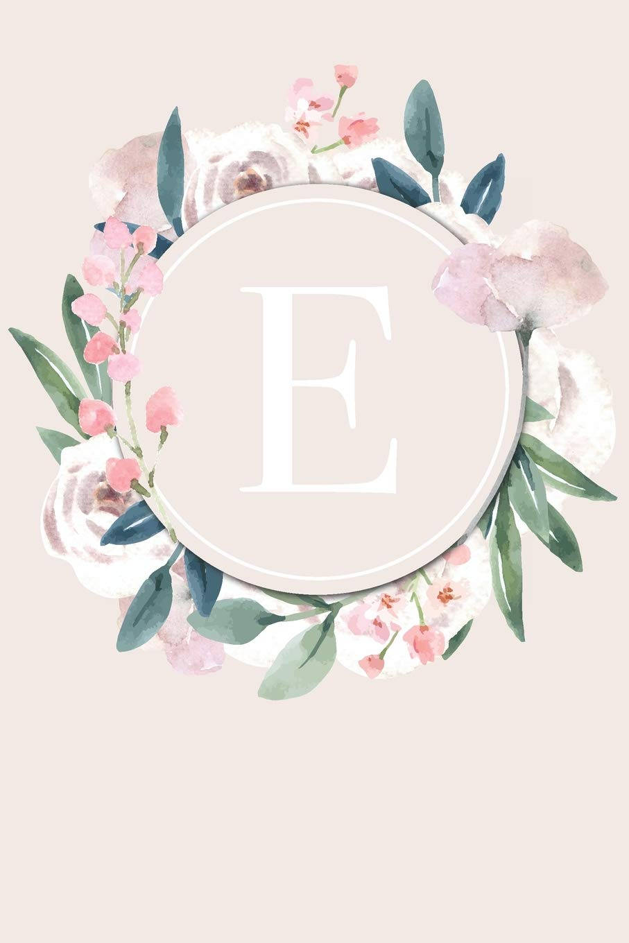 Letter E Floral Aesthetic Wallpaper