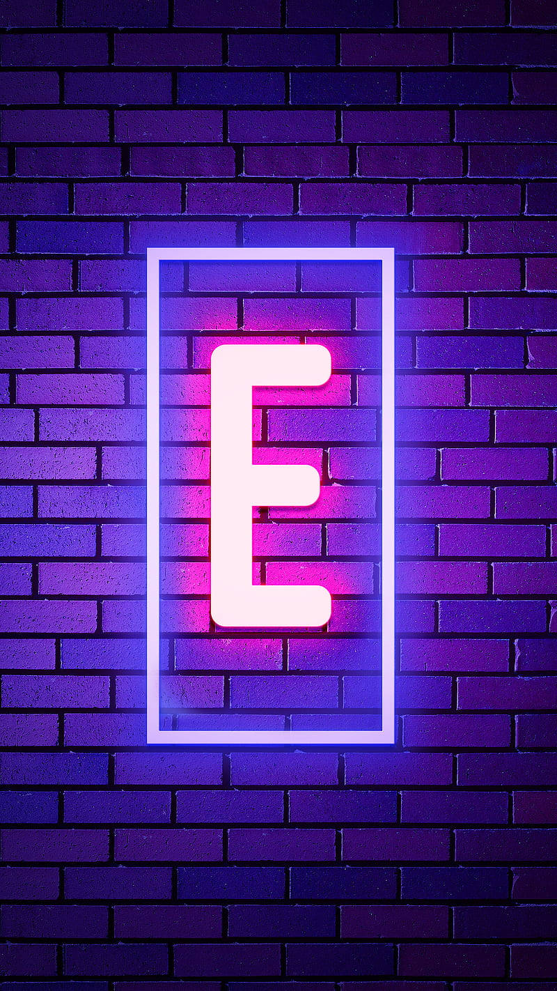 Letter E Neon Light
