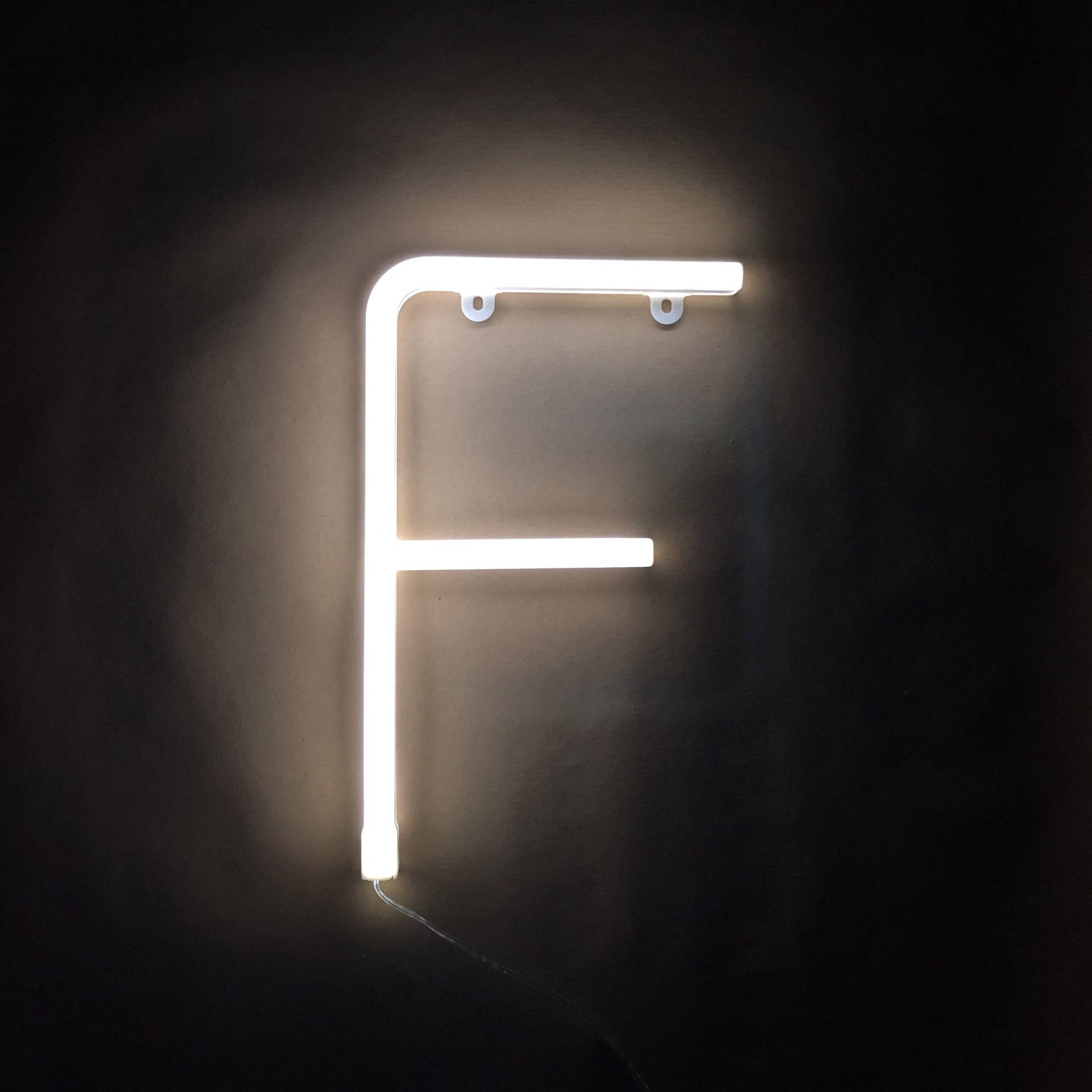 Letter F Neon Lights