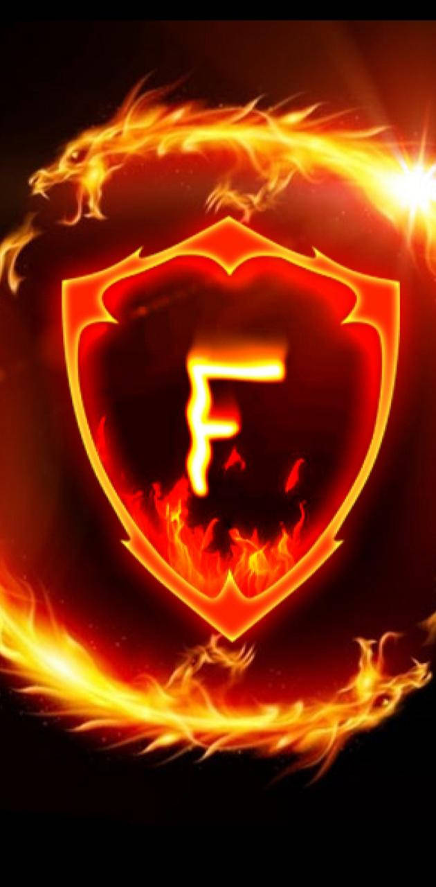 Letter F On Fire Wallpaper